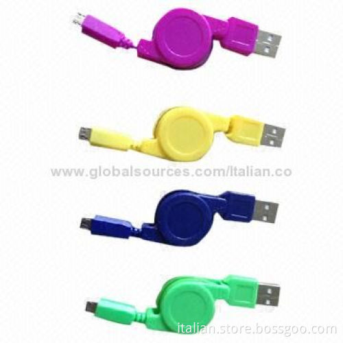 Micro Retractable Cables for Samsung, HTC, Sync Data and Charging